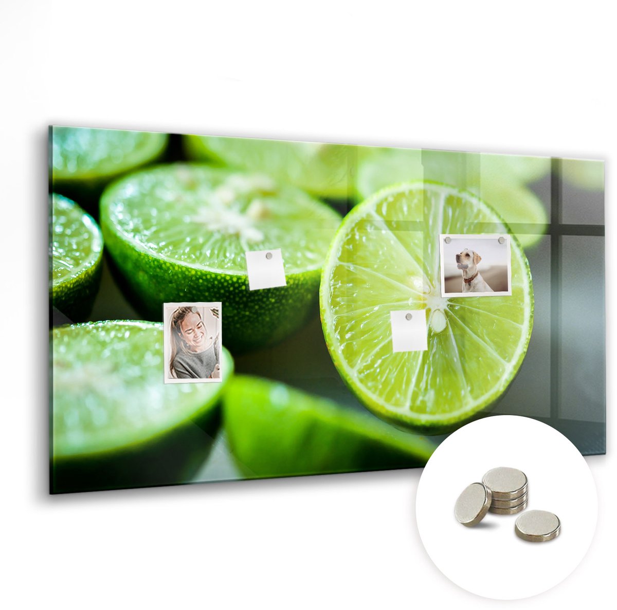 Coloray Glazen Magneetbord - Magnetisch Bord Mozaïekboom - 120x60 cm - Groente Magneetbord - Magnetic Board - Woonkamer Decoratie