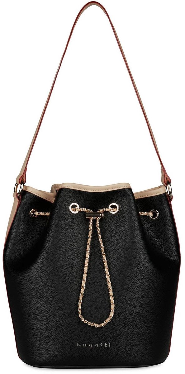 bugatti schoudertas Ella Bucket Bag Black zwart
