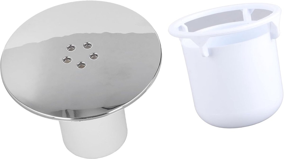SnelShoppen - Doucheafvoer Deksel Tray Afvalverzamelaar Plug Vervanging Chroombehandeling, Snelle Afvoer, Eenvoudig Schoonmaak Haarvanger voor Badkame