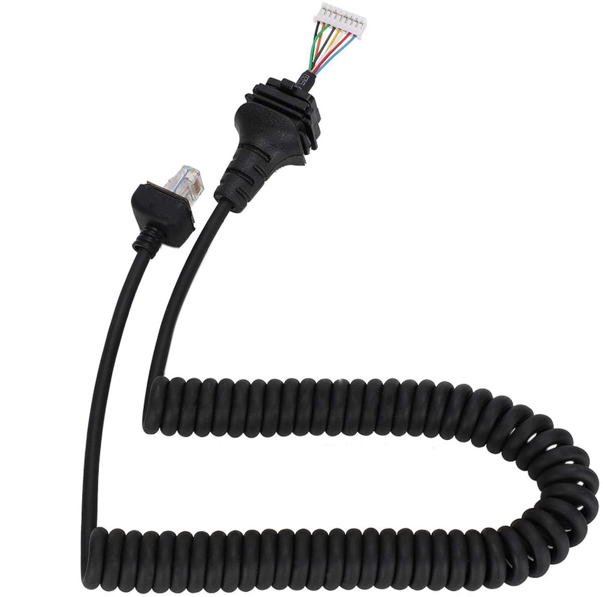 Microphone Cable Replacement for ICOM Radio Microphone HM-152, Spiral Radio Microphone Extension Cable for ICOM Walkie - ShopVlot