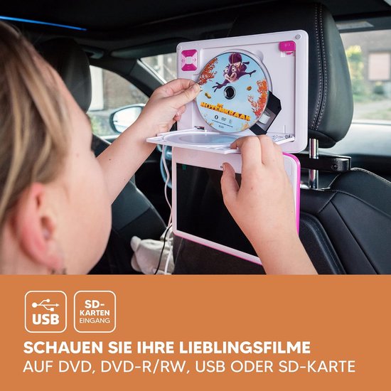 Draagbare DVD-speler - Mobiele Mediaspeler - Reizen en Entertainment - 9 inch Draaibaar Scherm - 174 x 222 cm — afbeelding 2