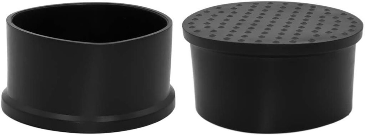 Grote Zwarte Stoelpootbeschermers van PVC en Rubber voor Meubels, 4 Stuks, 60mm - Vloerbescherming en Antislip Oplossing