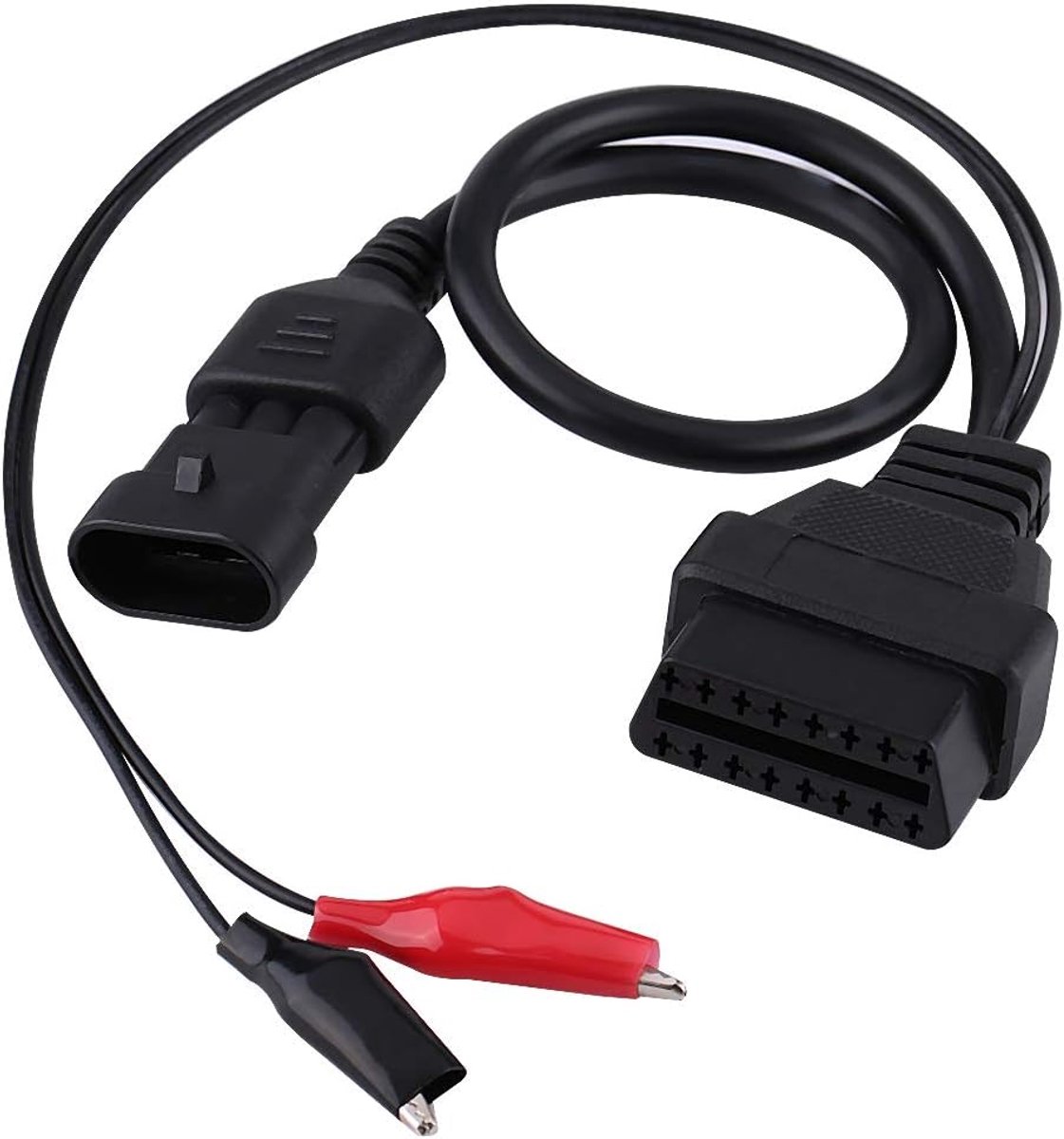 SnelShoppen - OBD2 Adapter Kabel 3 Pin naar 16 Pin voor Diagnostische Tools, Hoge Betrouwbaarheid, Professionele Kwaliteit, Geschikt voor Auto Onderho