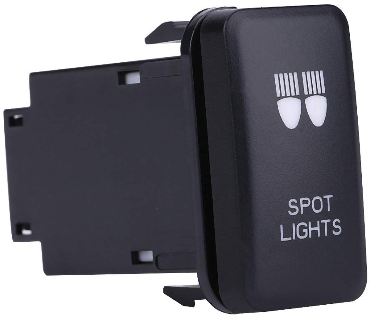 SnelShoppen - Car Rocker LED Schakelaar 12V Blauw LED Auto Aan/Uit Rocker Toggle Schakelaar voor Toyota Hilux Landcruiser SPOTLICHTEN