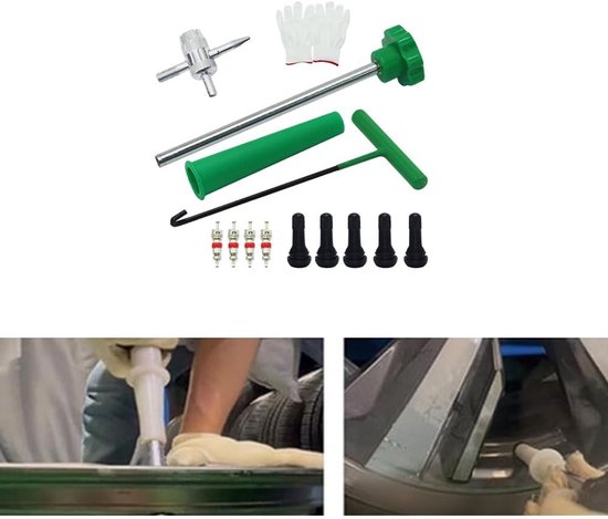 Ventielsteel Gereedschap - Bandventiel Reparatie - Banden Onderhoud - Roestvrij Staal - 4 Stuks - Zilver — afbeelding 4