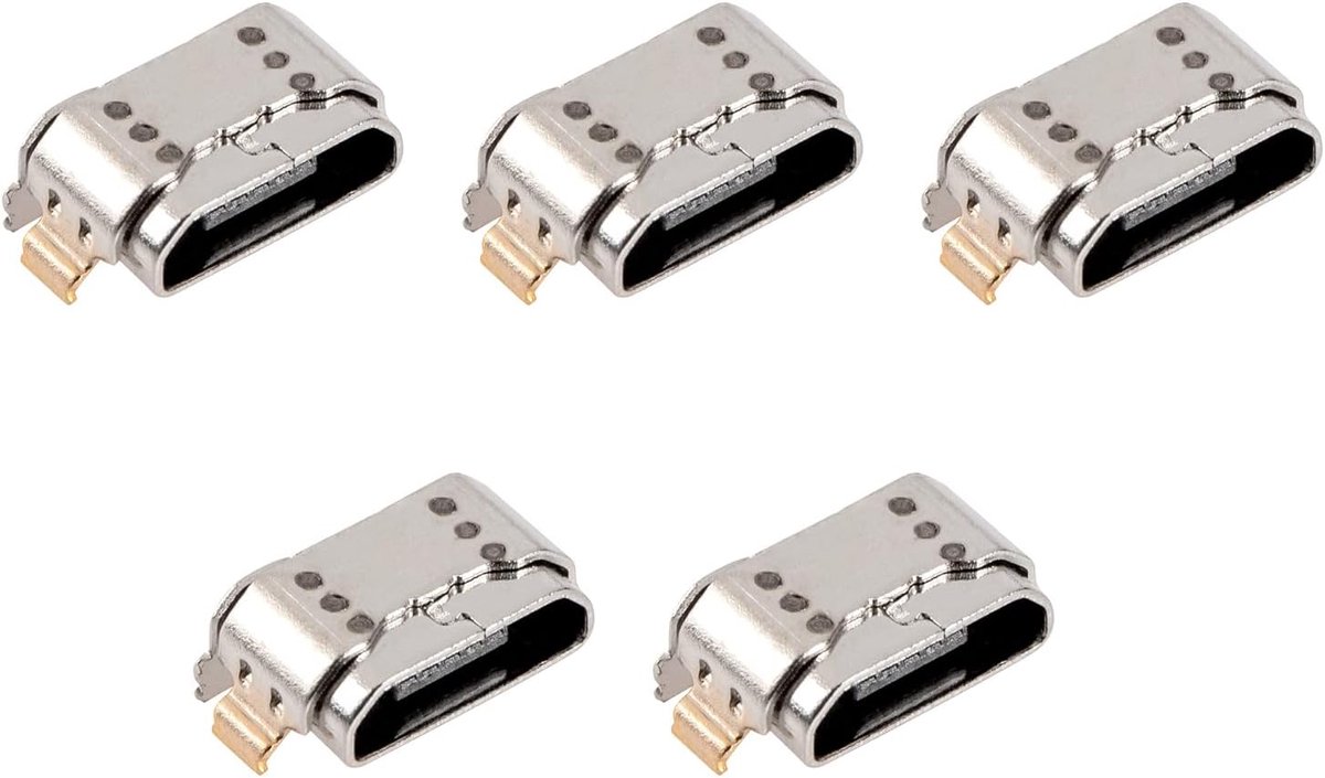 SnelShoppen - 5 Stuks Micro USB Dock Connector Vervangingsonderdelen voor Samsung Galaxy Tab A T290 T295 T297 - Hoogwaardige Conductiviteit en Betrouw