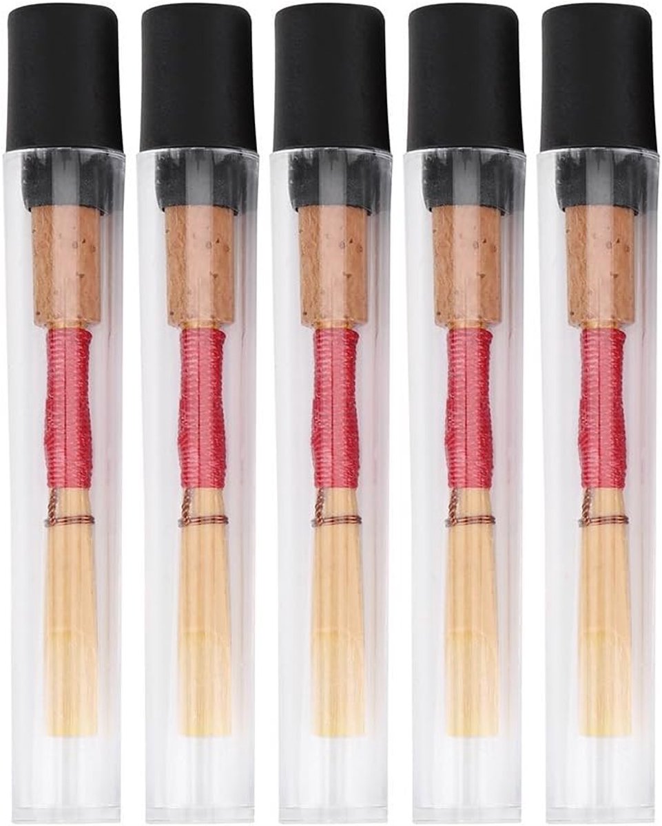 SnelShoppen - 5 Stukken Oboe Reeds Medium Weiche Kwaliteit Oboe Riet Kork Riet Hout Blazers Instrument Onderdelen