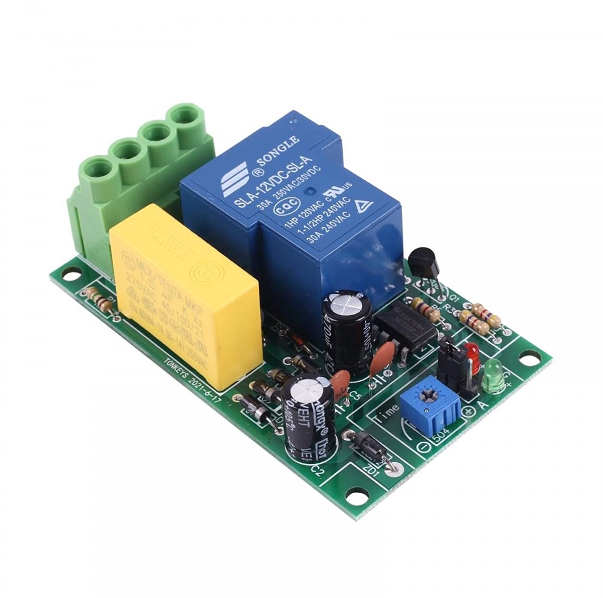 SnelShoppen - Verzögering tijd relais AC 220V 30A relais controller-module 250s timer Power-ON/OFF vertraging controller bord voor diverse toepassinge