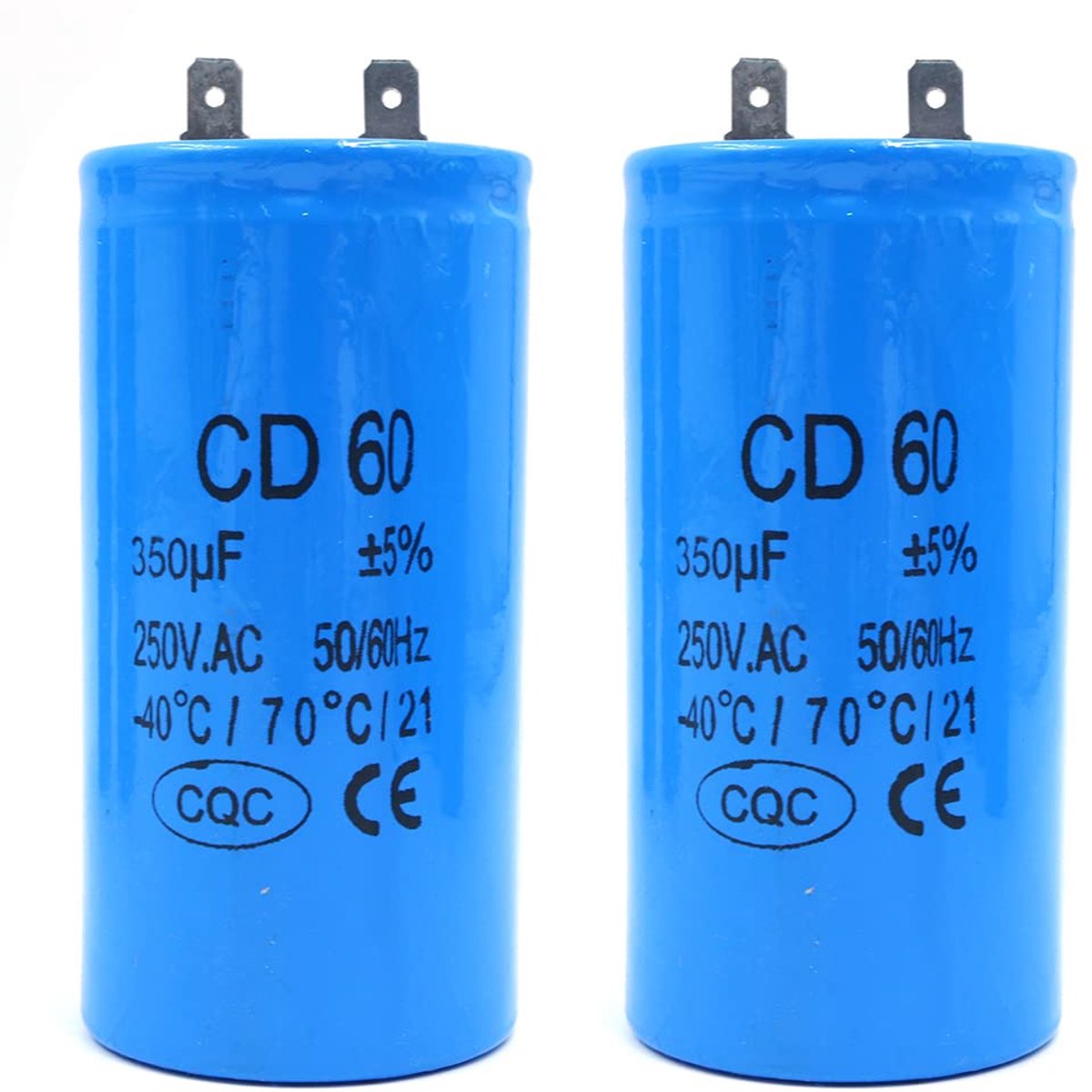 SnelShoppen - CD60 Motor Start Capacitor 50x100mm Cirkelvormige Capacitor voor Elektrische Motor en Wasmachine - 350UF Hoogwaardige Capaciteit