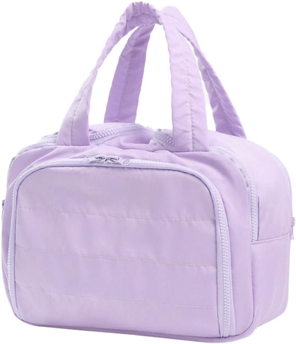 SnelShoppen - Grote Toilettas Reistassen Makeup Pouch met Handvatten en Compartimenten, PVC Gescheiden Nat/Droog Cosmetica Opberg Organizer voor Vrouw