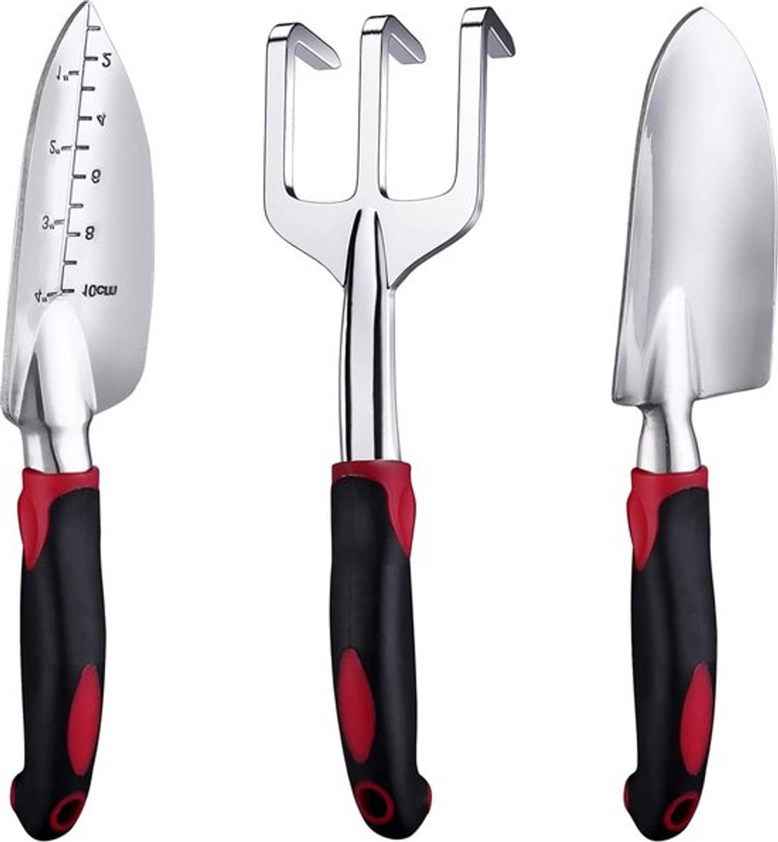 Tuingereedschapset 3-delig - Aluminium Tuinscheppen met Antislip Grip voor Graven en Wieden