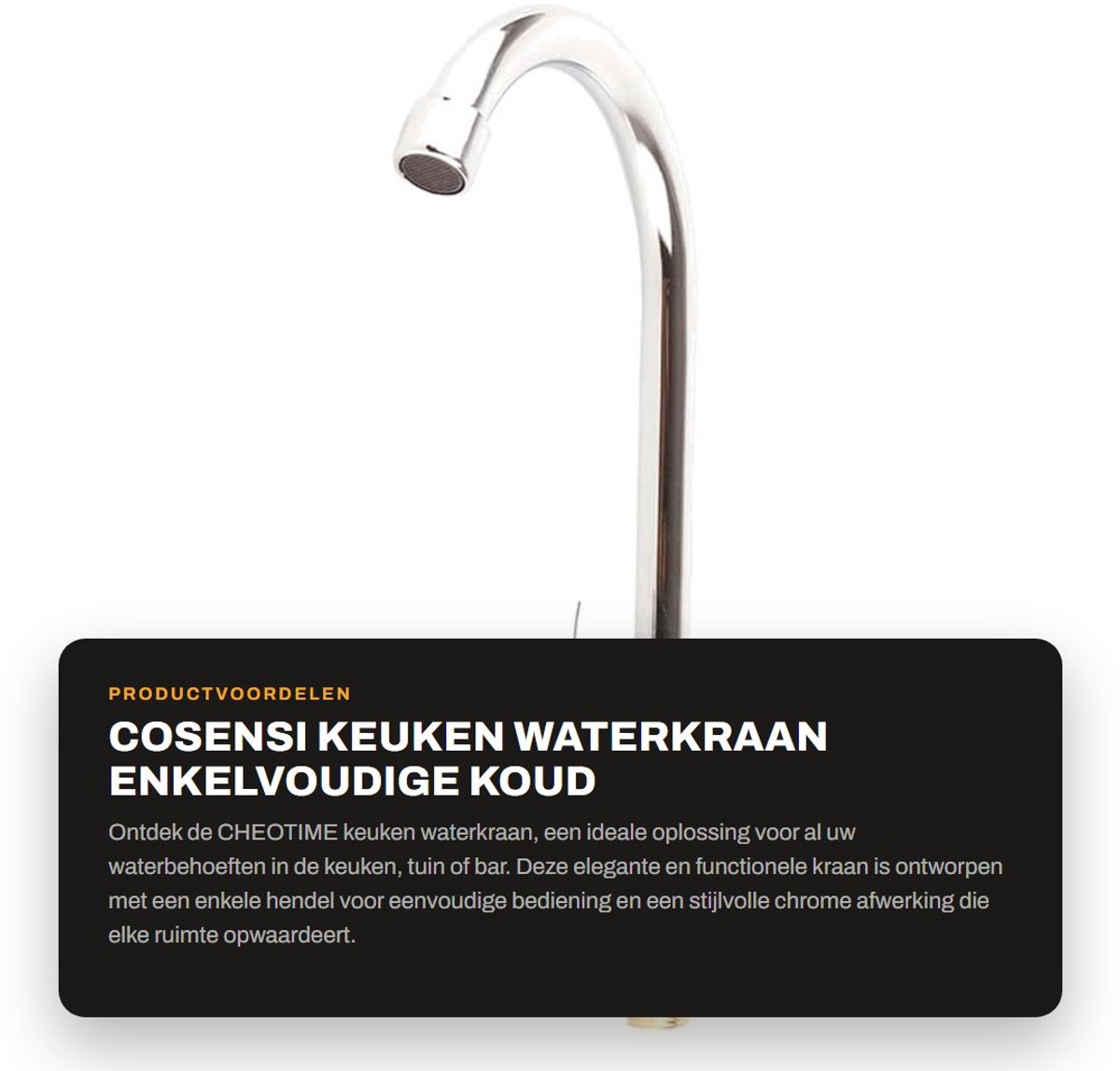 Dailygoods- Keukenkranen G1/2in - Keukenkraan - Koudwaterkraan - Buiten - Tuin - Bar - Roe