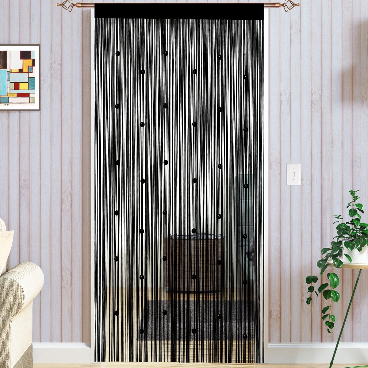 Dailygoods- Kralengordijn 90 x 200 cm - Vliegengordijn - Insectenbescherming - Deurgordijn