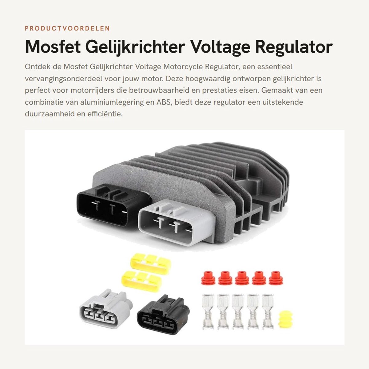 Dailygoods - Mosfet Gelijkrichter - Voltage Regulator - Vervangingsonderdeel - Aluminium - Geschikt voor FZ8 Fazer 800 - Duurzaam en Efficiënt
