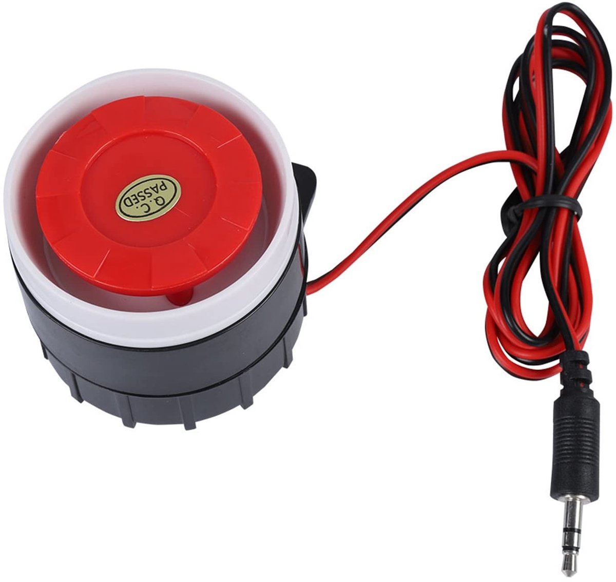 Dailygoods- Sirene 120dB - 12V DC - Mini Hoorn - Geluidsalarmsysteem - Eenvoudige Installatie - Kunststof/Metaal - Alarmsysteem