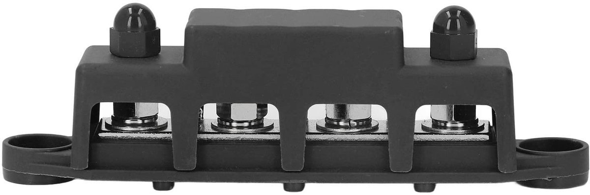 Dailygoods - Bus Bar Heavy Duty - Stroomverdeelblok - Zwart - Batterij Junction Block - 48VDC 250A - Voor elektrische toepassingen - Geschikt voor voe...