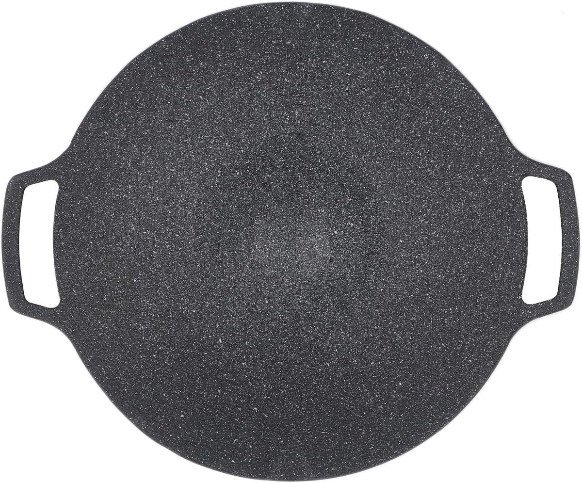 Ronde Grillpan Bakplaat Buiten Koken Antiaanbaklaag 30CM Zwart