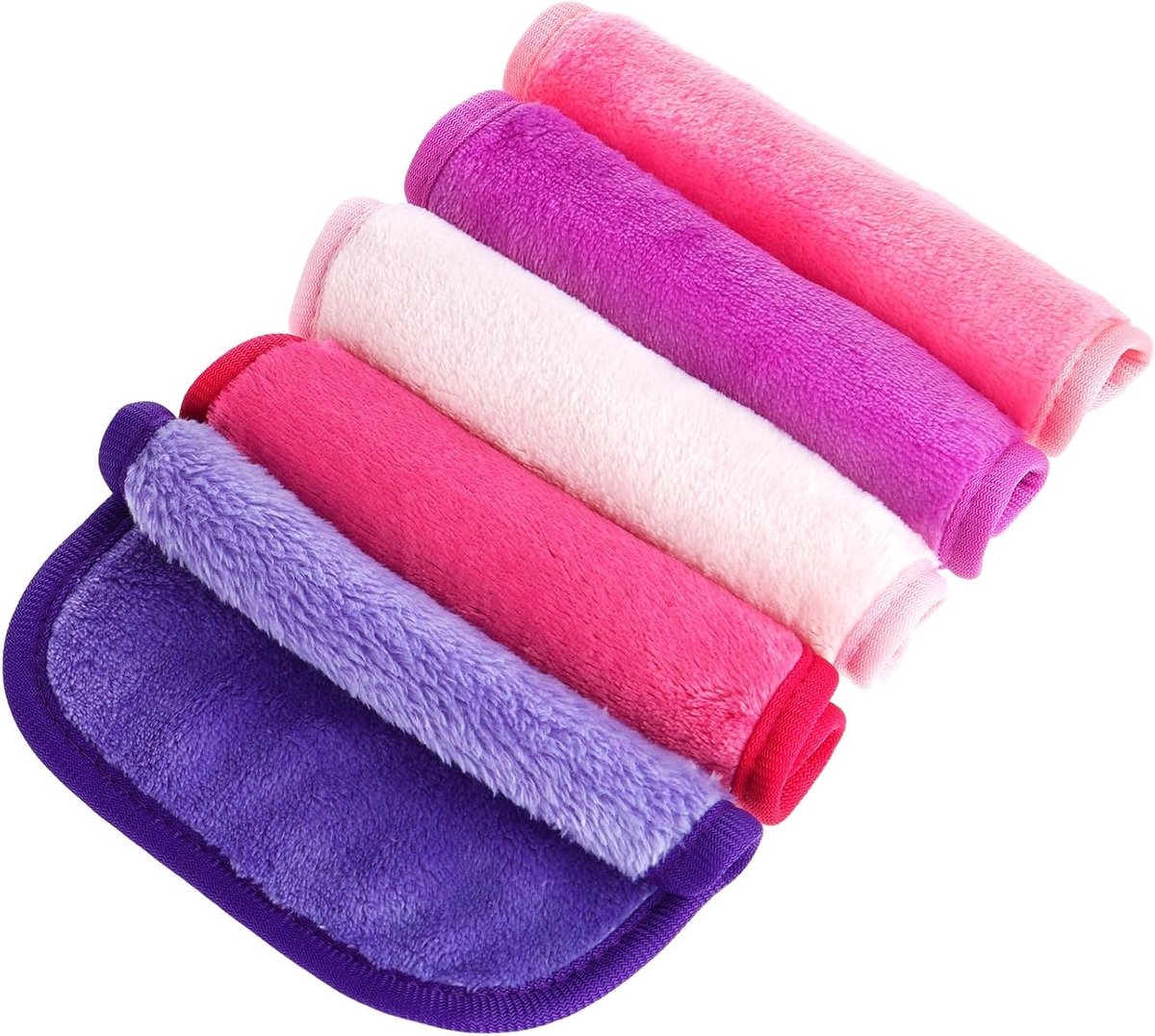 5 Stuks Microfiber Make-up Verwijderdoeken, Gevoelige Huid Reinigingsdoekjes voor Dagelijks Gebruik en Reizen, Effectieve Make-up Verwijdering en Oogverzorging