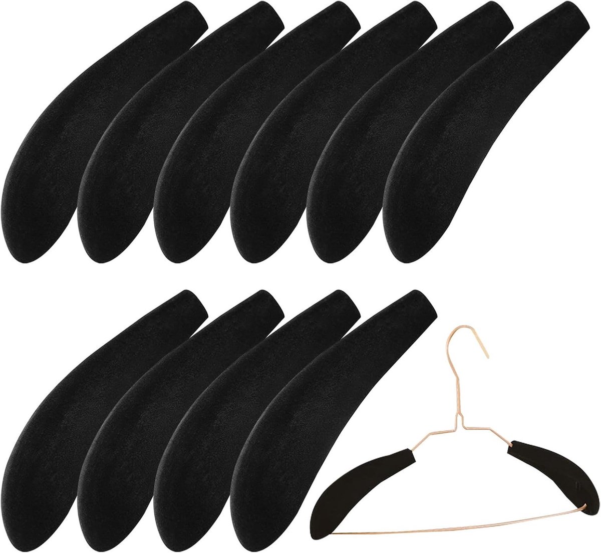 Schouderbeschermers - Kledinghangers Kussens - Kleding Beschermen - Antislip Grip - 10 Stuks - Grijs