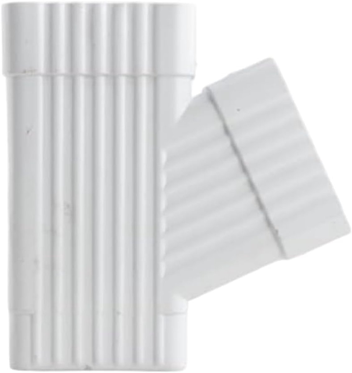 Goot Y Connector - Regenpijp Adapter - Efficiënte Waterafvoer - Aluminium Constructie - 5x8cm - Wit