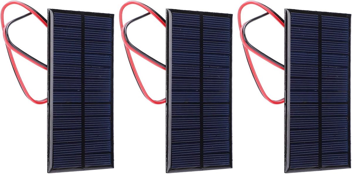 Zonnepaneel - Zonnecel - Energie Opwekken - Hoge Conversie Efficiëntie - 12.98 x 7.98 cm - Zwart
