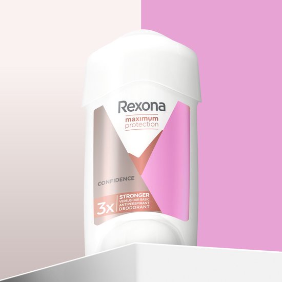 Rexona Maximum Protection Confidence deodorant met 3x sterkere bescherming.