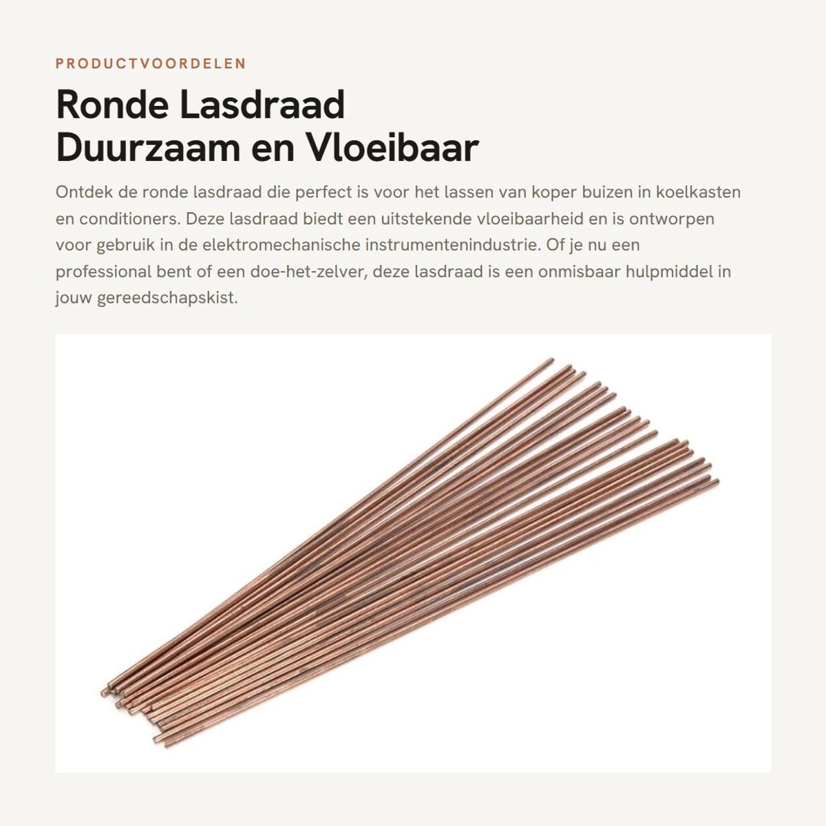 Dailygoods - Ronde Lasdraad - Duurzaam en Vloeibaar - Geschikt voor Koelkasten en Conditioners - Hoogwaardige Koper - Ideaal voor Elektromechanische I...