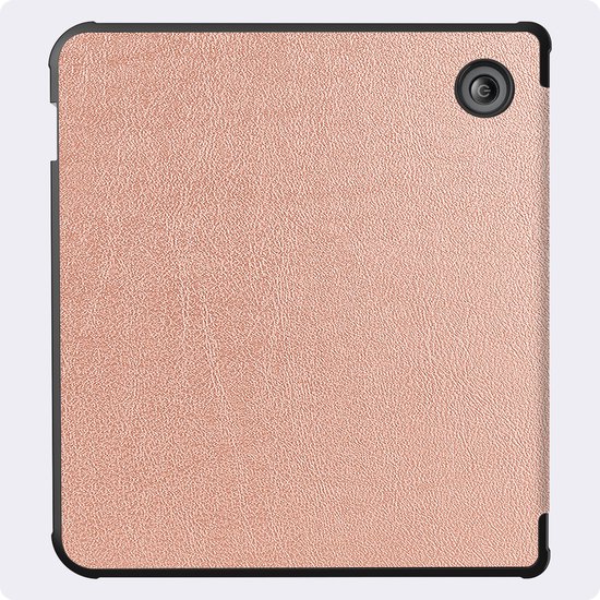 Hoes Geschikt voor Kobo Libra H2O - Luxe E-reader Bescherm Case - Hoesje Book Cover - Rosé Goud — afbeelding 4