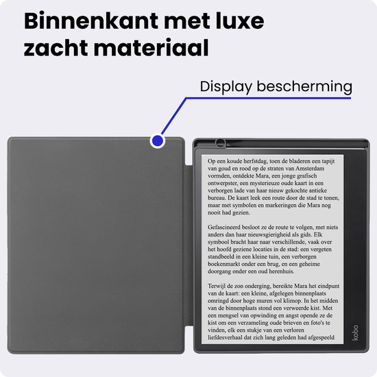 Hoes Geschikt voor Kobo Elipsa 2E - Met Screenprotector - Luxe E-reader Bescherm Case - Hoesje Book Cover - Galaxy — afbeelding 5