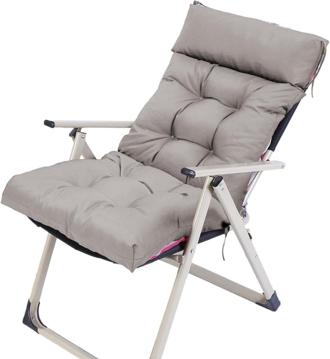 Schommelstoel Kussen - Zitkussen Buiten - Comfort Buiten - UV-bestendig Polyester - 125x55CM - Zwart