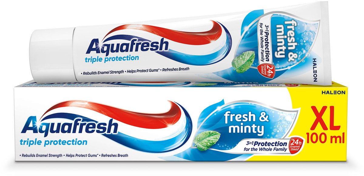 Aquafresh Freshmint Serie - Tandpasta - 100ml - 3-in-1 Bescherming - Frisse Mintsmaak