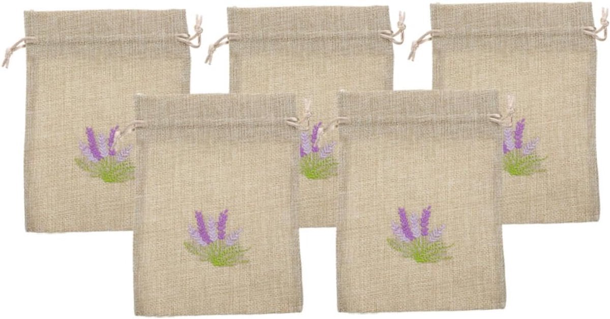 Geurzakjes - Linnen zakjes - Geur verspreiden - Fijne mesh - 5 stuks - Beige