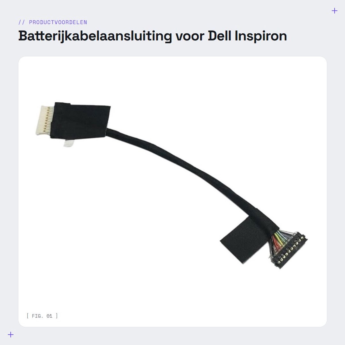 Dailygoods - Batterijkabelaansluiting voor Dell Inspiron Laptops
