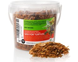 Dailygoods- Schildpaddenvoer 90 g - Gebalanceerde Voermix - Gammarus/Zijderupsen/Meelwormen/Garnalen/Gedroogde Vis - Universeel Voedsel - Gezond en Actief Huisdier - Dierenvoer