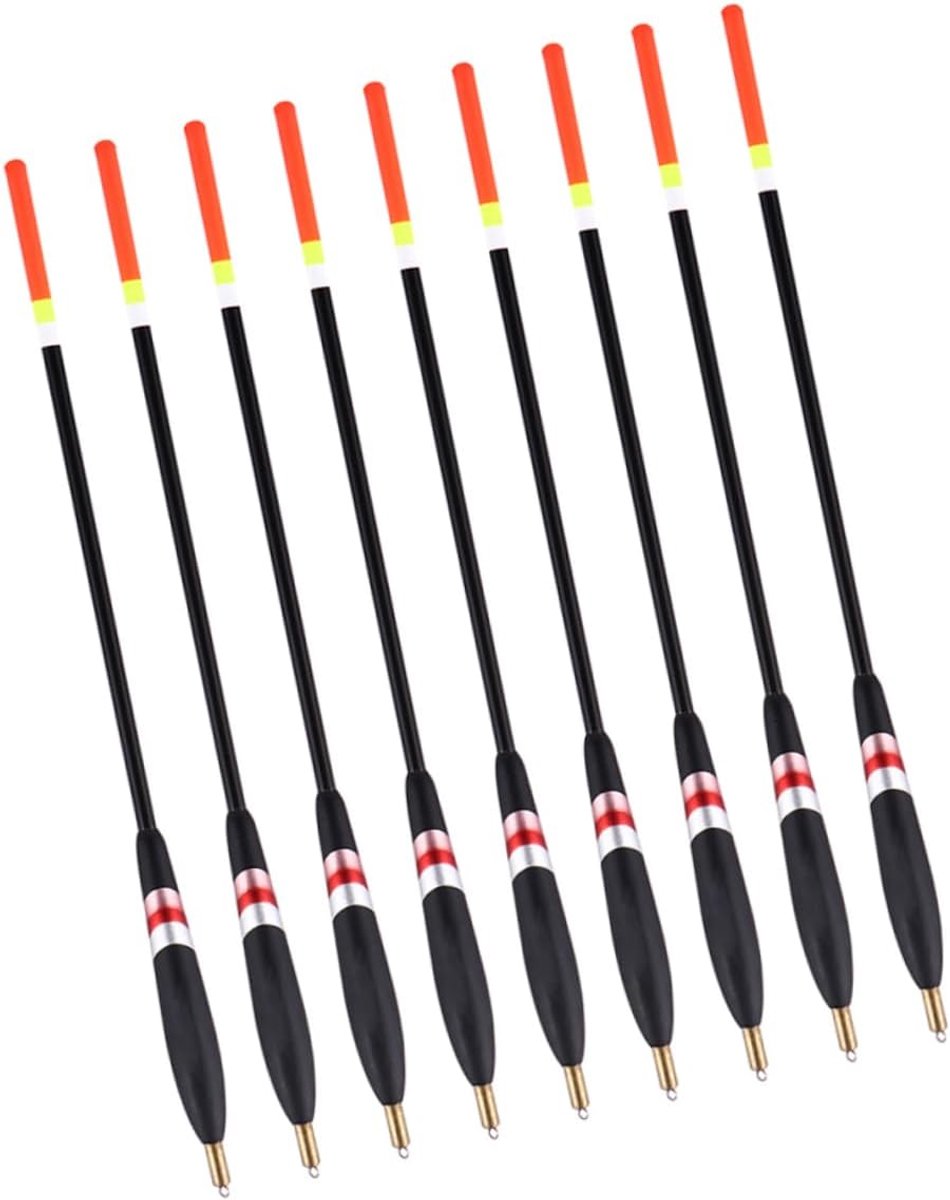 Vislood Hout - Dobbers Set - Vissen Lange Afstand - Zichtbare Dikke Staart - 26.5 cm - Multicolor