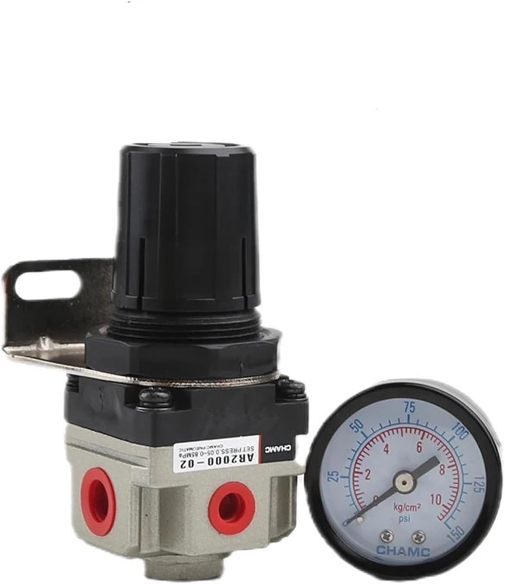 Luchtdrukregelaar - Pneumatisch ventiel - Compressor aansturen - Met manometer - G1/4 - Zi