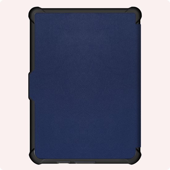 Hoes Geschikt voor Kobo Clara HD Hoesje Bookcase Cover Book Case Hoes Sleepcover Trifold - Donkerblauw — afbeelding 5