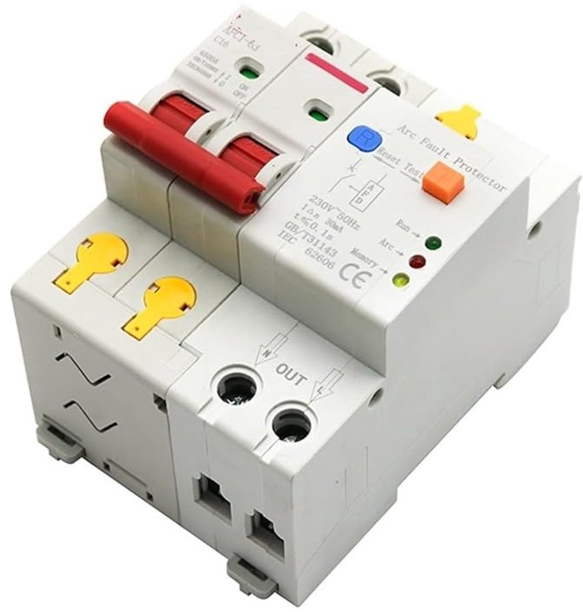 Stroomonderbreker - Aardlekschakelaar - Schakelkast Beveiliging - Compact Modulair Ontwerp - 20A 2P - Grijs
