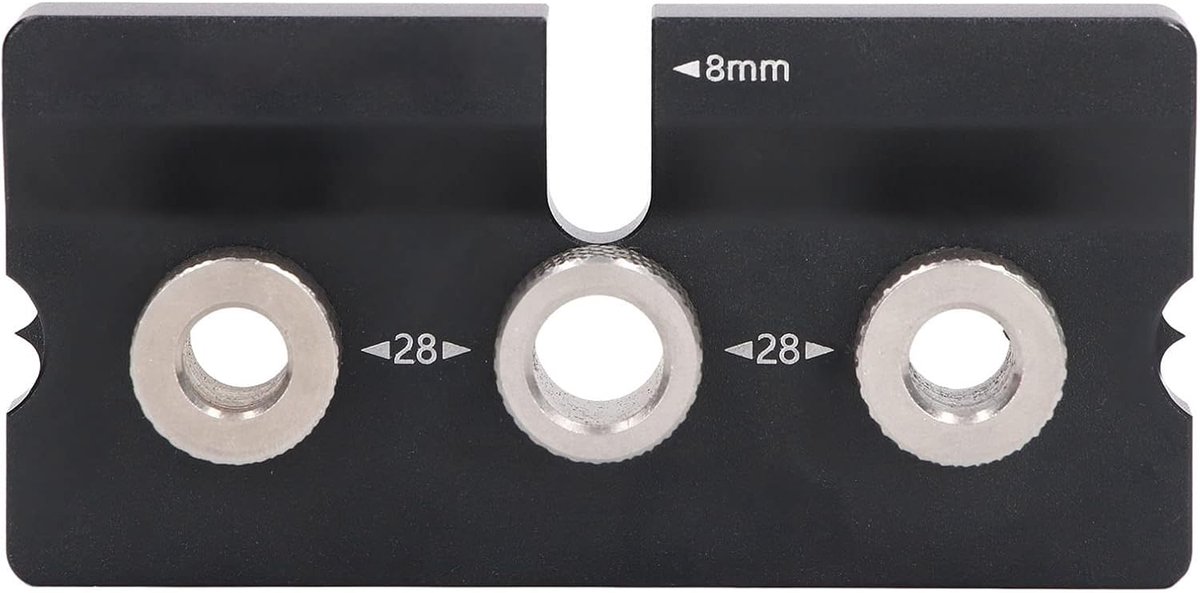 Houten deuvelmal - Boorgeleider - Timmerwerk projecten - Aluminiumlegering - 8 en 10 mm - Zilver