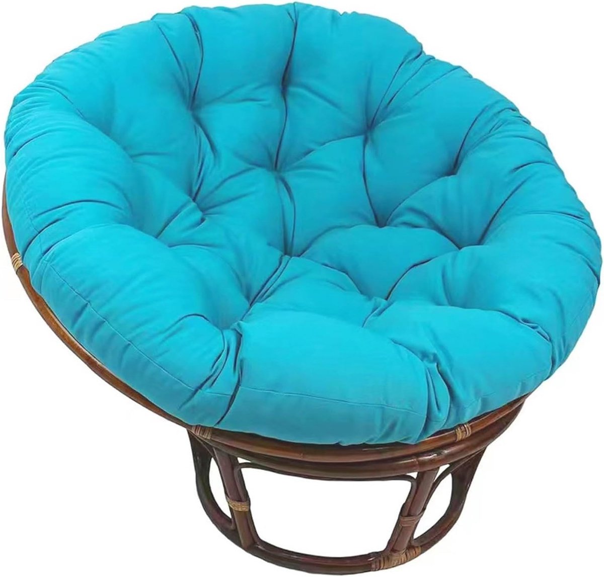 Stoelkussen Rond - Vloerkussen Zacht - Zitcomfort Vergroten - Extra Dikke Vulling - Diameter 100 cm - Blauw