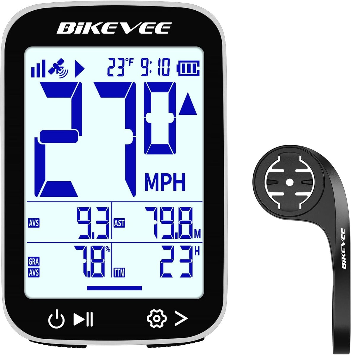 SnelShoppen - Fietssnelheidsmeter GPS Draadloze Fietscomputer - 2,4 inch LCD Scherm - Automatisch Starten/Stoppen - Waterdicht - IPX7 - Uitgebreide Mo