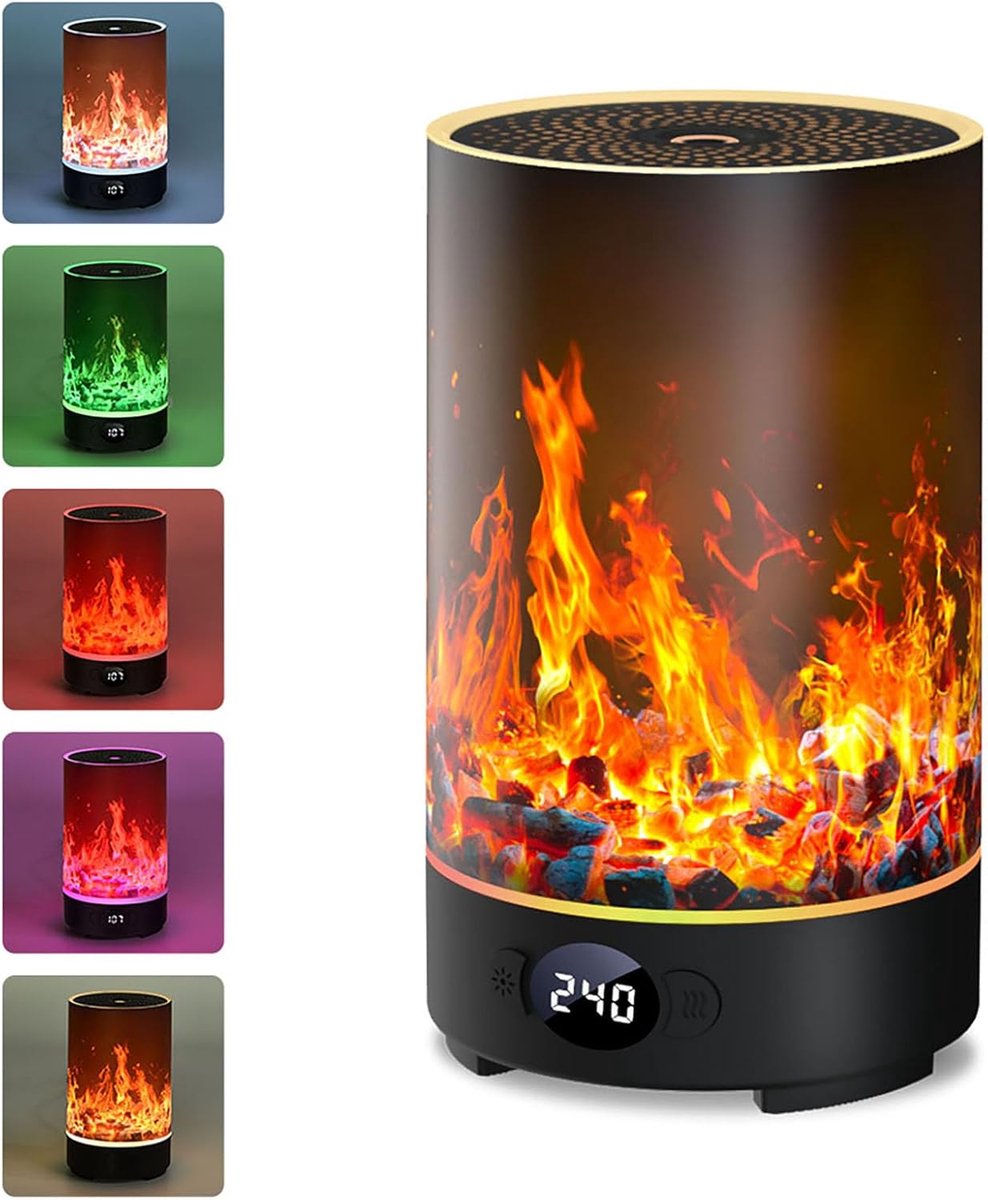 Thijox - Intelligente Aromatherapie Luchtbevochtiger met 10 Sfeerlichten, 5 Nevelmodi, 200 ml Tank, Automatische Uitschakeling, Stil voor Thuis en Kan