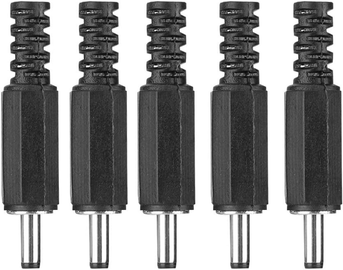 5 Stuks 1.3mm x 3.5mm Male DC Plug Jack Coaxial Connector Adapter voor Elektronische Apparaten