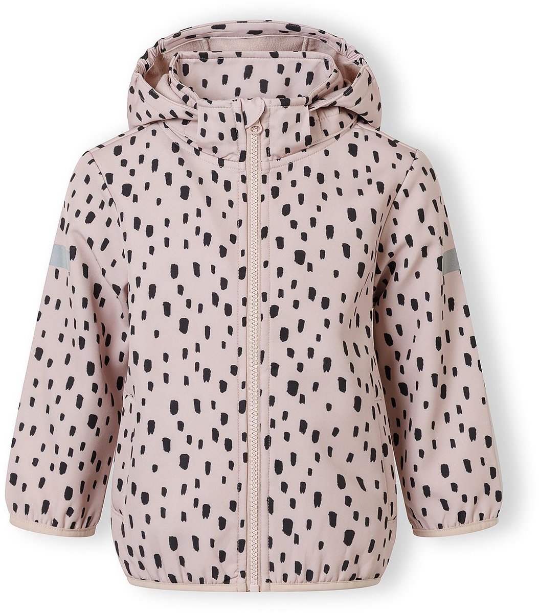 Minoti zomerjas meisjes softshell met capuchon - waterafstotend