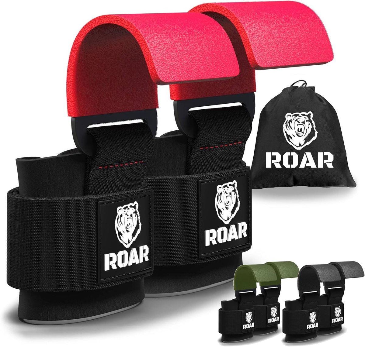 Thijox - Metalen Gewichthefhaken, Gym Grip Straps, Weightlifting Hooks, Bodybuilding Haken, Polsbanden met Haak, Sportschool Haken voor Zwaar Tillen e