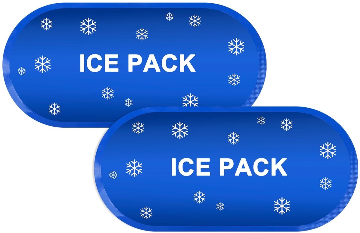 Dailygoods- Lunchzak - Herbruikbaar - 2-pack - Ijspakketten - 21 x 10,4 cm - Niet-giftig - Flexibel bij bevriezen - Koeltas
