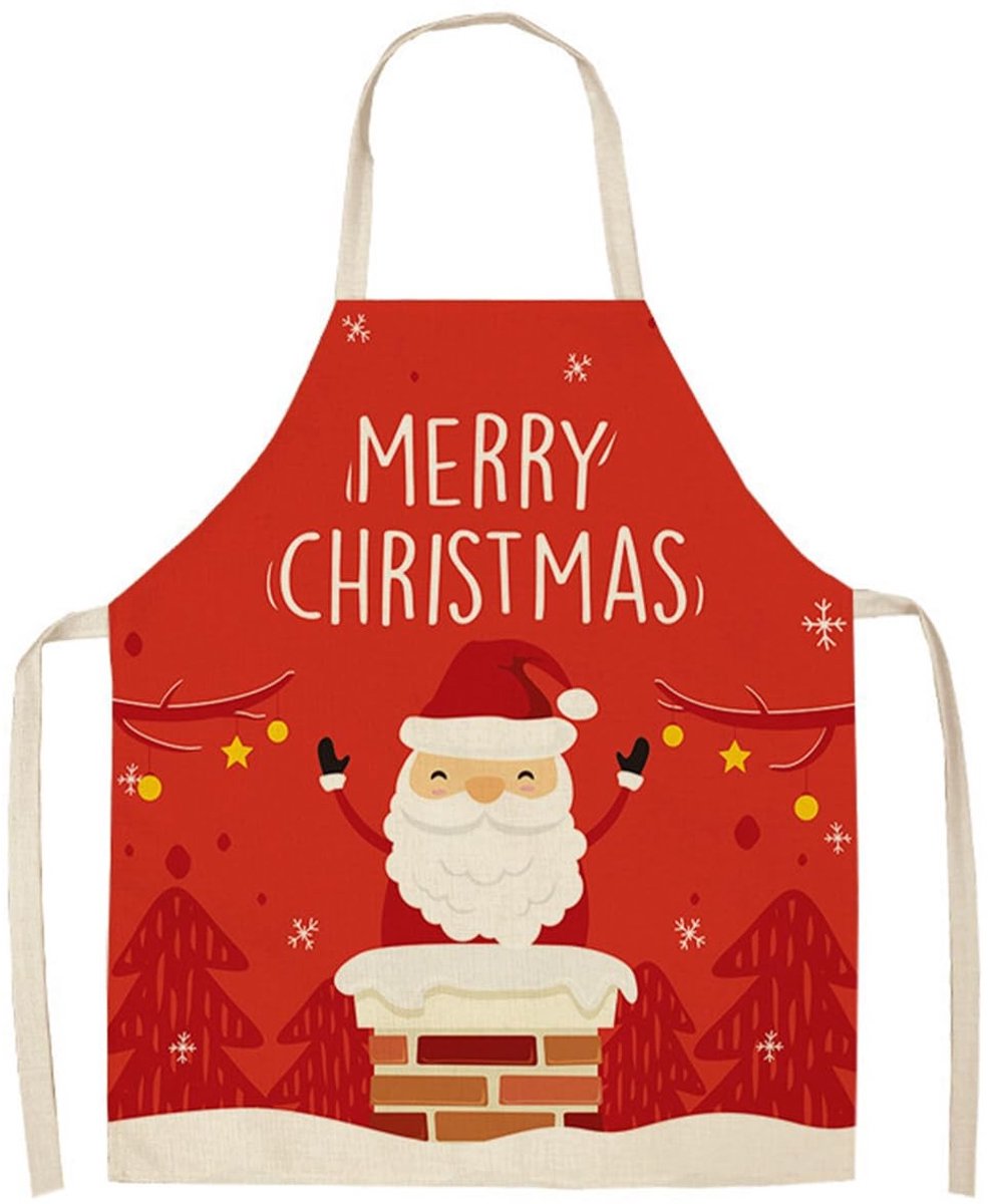 Dailygoods- Kerstschort Rood - Kerstman - Keukenschort - Waterdicht - Vuilafstotend - 55 x 68 cm - Grappig kerstcadeau