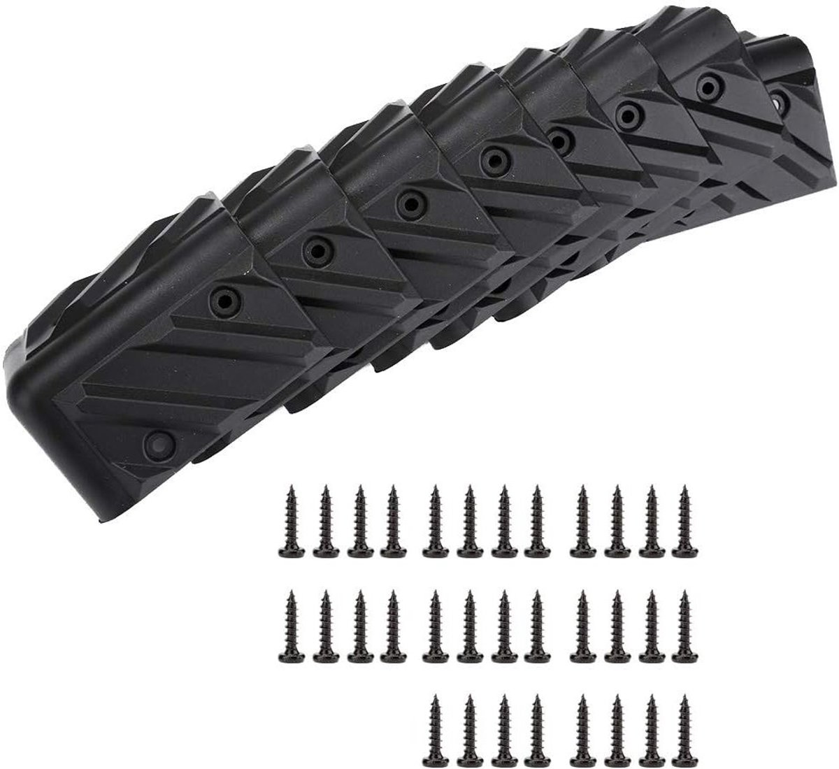 Set van 8 Stuks Dikke Hoekbeschermers voor Speakers met Schroeven - Plastic 90 Graden Hoek, Geluidskwaliteit Verbetering, Bescherming en Stabiliteit