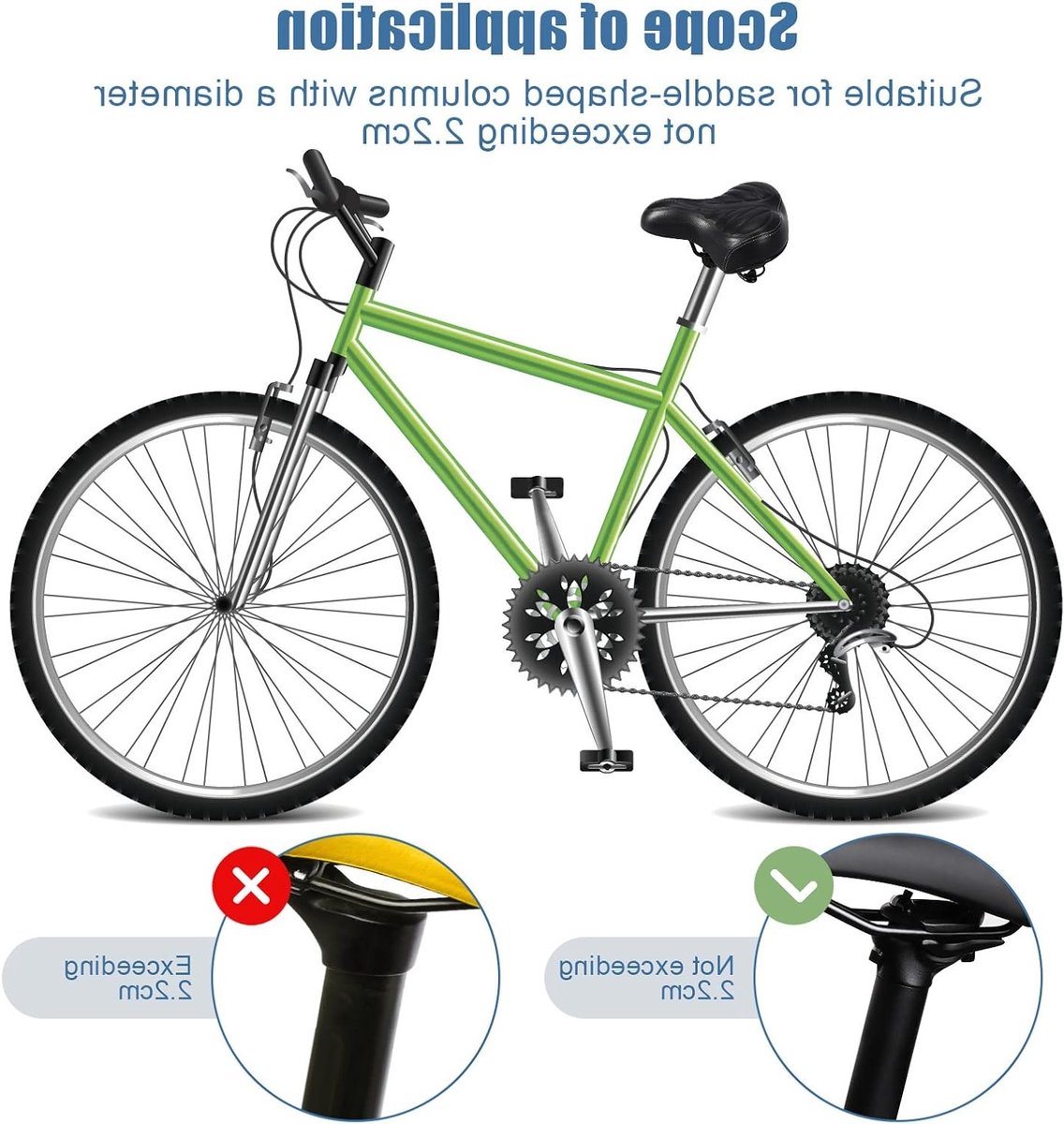 Ergonomisch Fietszadel met Dubbele Vering, Comfortabel en Ademend voor Mountainbike en Racefiets, Zwart