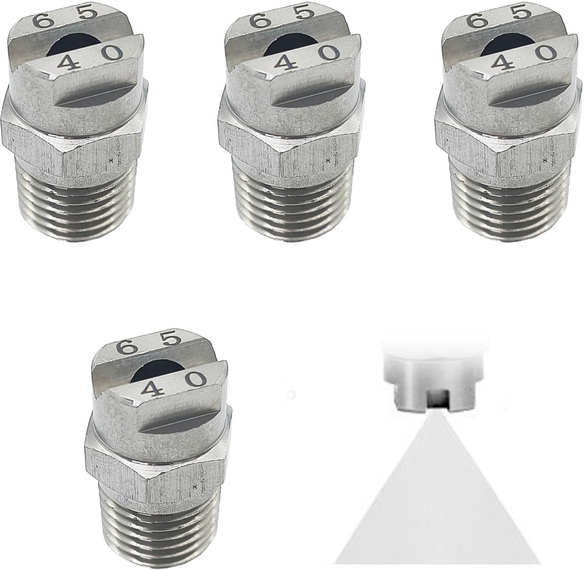 Dailygoods - 4 Stuks Hogedrukreiniger Oppervlaktereiniger - Sproeikop voor Effectieve Reiniging